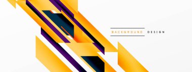 Minimum geometrik soyut arkaplan. Dinamik 3D çizgi kompozisyonu. Duvar kağıdı, afiş, arkaplan veya iniş için moda tekno iş şablonu