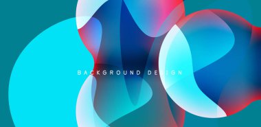 Spheres and circles abstract background, trendy colorful design. Vector Illustration For Wallpaper, Banner, Background, Card, Book Illustration, landing page