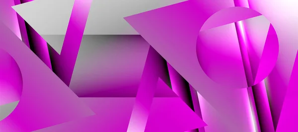 Triangle Abstract Background Shiny Glossy Effects Vector Illustration Wallpaper Banner — Stockvector