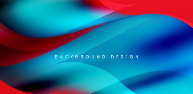 Zarif dalgalar ve akan sıvı soyut arka plan. Kapaklar, şablonlar, el ilanları, afişler, broşürler, afişler için şablon