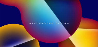 Colorful bubble abstract background with shadow effects. Minimalist geometric vector Illustration For Wallpaper, Banner, Background, Card, Book Illustration, landing page