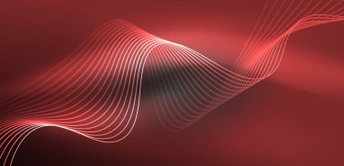 Soyut arkaplan neon dalgası. Duvar kağıdı, afiş, arkaplan, iniş sayfası, duvar resimleri, davetiyeler, posterler için yüksek teknoloji tasarımı