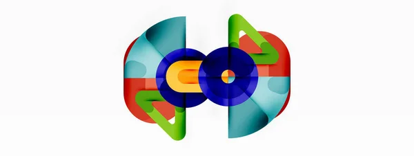Kreative Geometrische Tapeten Kreise Linien Hintergrund Geschäftsvorlage Für Tapete Banner — Stockvektor