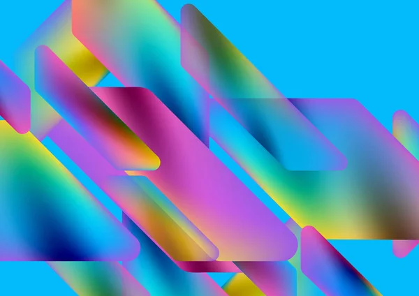 Fluid Color Dynamic Geometric Shapes Abstract Background Vector Illustration Wallpaper — Stok Vektör