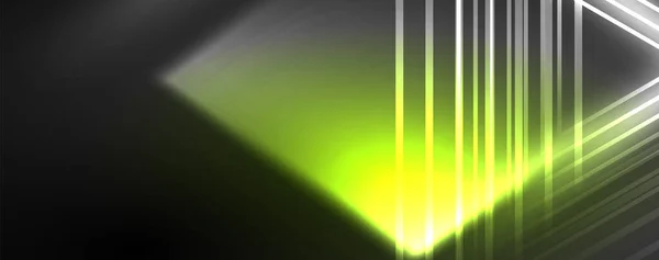 Linee Angoli Luminosi Neon Concetto Magico Luce Spaziale Energetica Illustrazione — Vettoriale Stock