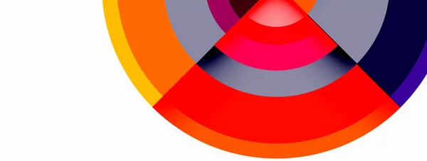 Circle Trendy Minimale Sfondo Geometrico Astratto Illustrazione Vettoriale Carta Parati — Vettoriale Stock