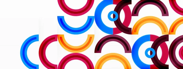 Kleurrijke Cirkel Abstracte Achtergrond Met Levendige Het Oog Springende Ontwerp — Stockvector