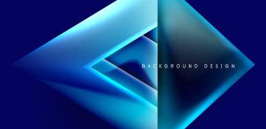 Örtüler, şablonlar, el ilanları, broşürler, afişler için üstüste binen üçgenler ve sıvı gradyanlarla soyut fırın
