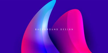 Sıvı renkli 3D elementler soyut arkaplan