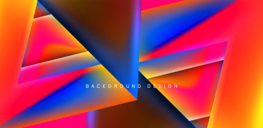Renkli sıvı gradyanlı gelecekçi üçgen vektörü soyut arkaplan