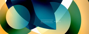 Yaratıcı geometrik duvar kağıdı. Asgari soyut arkaplan. Duvar kağıdı arkaplanı veya iniş sayfası için daire dalga ve yuvarlak şekiller kompozisyon vektör çizimi