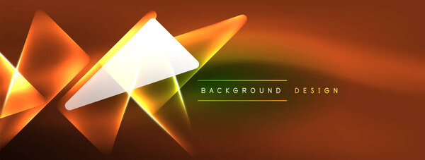 Яркий геометрический неоновый сияющий фон. Смелый и смелый набор осколков, подкладок, цветов и блеска, перфект для футуристических современных дизайнов, презентаций hi-tech, технологических веб-страниц