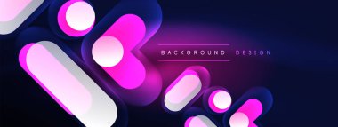 Parlak yuvarlak şekiller soyut arkaplan. Duvar kağıdı, afiş, sunum, arkaplan şablonu