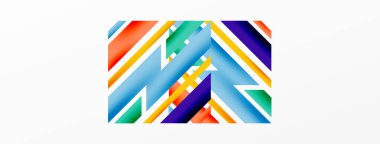 Minimum geometrik soyut arkaplan. Dinamik 3D çizgi kompozisyonu. Duvar kağıdı, afiş, arkaplan veya iniş için moda tekno iş şablonu