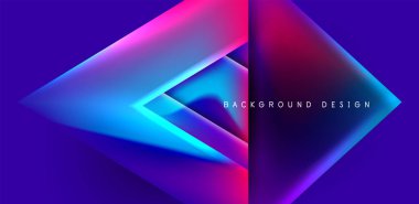 Renkli sıvı gradyanlı gelecekçi üçgen vektörü soyut arkaplan