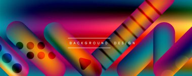 Tekno yuvarlak şekiller, parlak elementlerle soyut arkaplan çizgileri. Duvar Kağıdı, Sancak, Arkaplan, Kart, Kitap İllüstrasyonu, İniş Sayfası