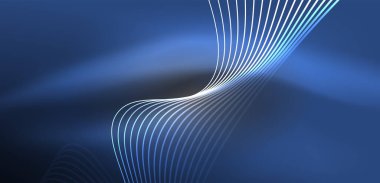 Soyut arkaplan neon dalgası. Duvar kağıdı, afiş, arkaplan, iniş sayfası, duvar resimleri, davetiyeler, posterler için yüksek teknoloji tasarımı