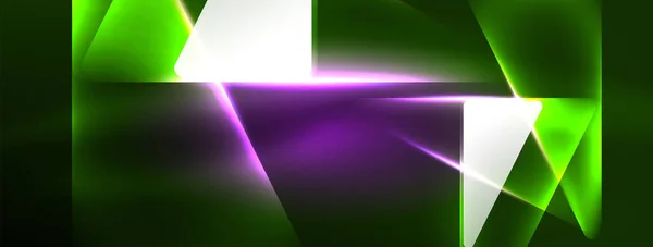 Vibrant Geometric Neon Shiny Line Background Смілива Приголомшлива Вистава Форм — стоковий вектор