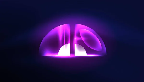 Streszczenie Wektor Tła Neon Świecące Elementy Geometryczne Tech Design Tapety — Wektor stockowy