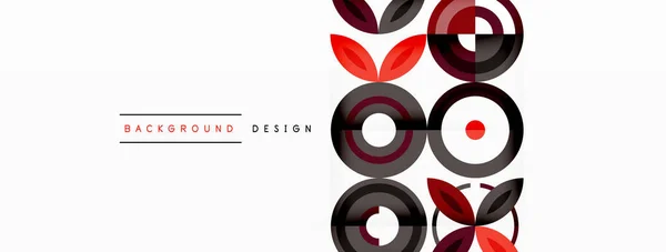 Fundo Abstrato Círculos Minimalistas Composição Elementos Redondos Com Círculos Tamanhos — Vetor de Stock