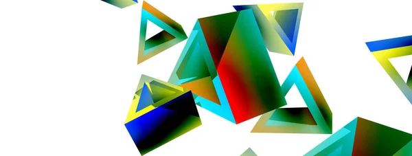 Triangle Abstract Background Vector Basic Shape Technology Business Concept Composition —  Vetores de Stock