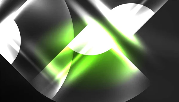 Abstrakt Bakgrund Techno Neon Glödande Cirkel Former Och Runda Elemetner — Stock vektor