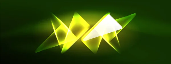 Vibráló Geometrikus Neon Shiny Line Háttér Merész Lenyűgöző Kijelző Formák — Stock Vector