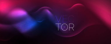 Neon glowing waves, magic energy space light concept, abstract background wallpaper design