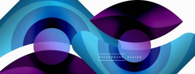 Yaratıcı geometrik duvar kağıdı. Asgari soyut arkaplan. Duvar kağıdı arkaplanı veya iniş sayfası için daire dalga ve yuvarlak şekiller kompozisyon vektör çizimi