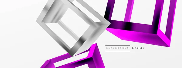 Cube Shapes Vector Geometric Background Trendy Techno Business Template Wallpaper — стоковый вектор