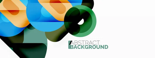 Creative Geometric Wallpaper Circles Lines Background Business Template Wallpaper Banner — Stock Vector