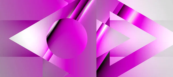 Dreieck Abstrakter Hintergrund Mit Glänzenden Und Glänzenden Effekten Vektor Illustration — Stockvektor