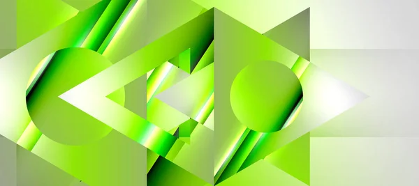 Composição Geométrica Mínima Moda Fundo Abstrato Linhas Sombra Luzes Triângulos — Vetor de Stock