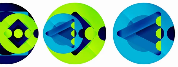 Triangles Cercles Fond Abstrait Pour Papier Peint Bannière Fond Carte — Image vectorielle