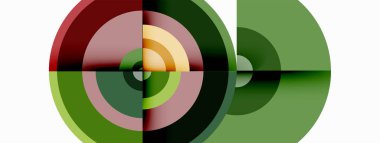 Gölgeler ile çevreler küçük geometrik bileşim soyut arkaplan