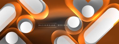 Parlak yuvarlak şekiller soyut arkaplan. Duvar kağıdı, afiş, sunum, arkaplan şablonu