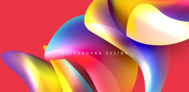 Soyut arkaplan renklerine sahip güzel sıvı şekiller