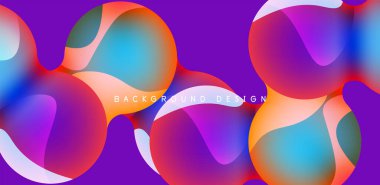 Spheres and circles abstract background, trendy colorful design. Vector Illustration For Wallpaper, Banner, Background, Card, Book Illustration, landing page