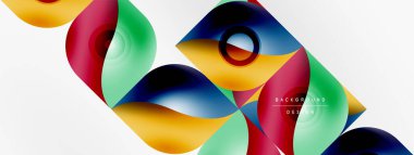 Vektör soyut geometrik arkaplan. Tekno çiçek yaprakları konsepti. Duvar kağıdı ya da doku tasarımı, parlak poster, afiş, broşür