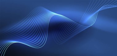 Soyut arkaplan neon dalgası. Duvar kağıdı, afiş, arkaplan, iniş sayfası, duvar resimleri, davetiyeler, posterler için yüksek teknoloji tasarımı