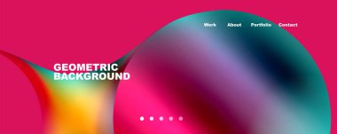 Round shapes and circles geometric abstract background. Vector Illustration For Wallpaper, Banner, Background, Card, Book Illustration, landing page