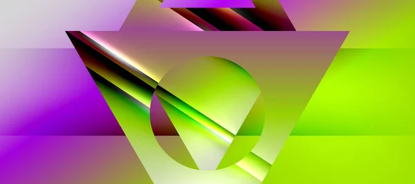 Composição Geométrica Mínima Moda Fundo Abstrato Linhas Sombra Luzes Triângulos —  Vetores de Stock