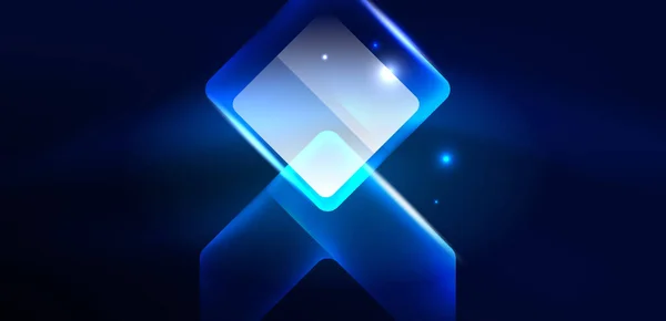 Blauwe Neon Snelheid Pijl Lijn Vormen Achtergrond High Tech Concept — Stockvector