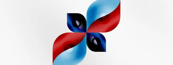 Векторний Абстрактний Геометричний Фон Концепція Пелюсток Квітів Techno Дизайн Шпалер — стоковий вектор
