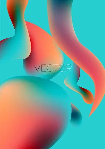 Fluid Shapes Vertical Wallpaper Background Vector Illustration Banner Background Landing — Vector de stock