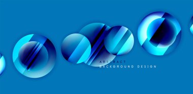 Parlak yüzeyi ve ışığı olan daireler ve gölge efektleri soyut arka plan. Kapaklar, şablonlar, el ilanları, afişler, broşürler, afişler için şablon