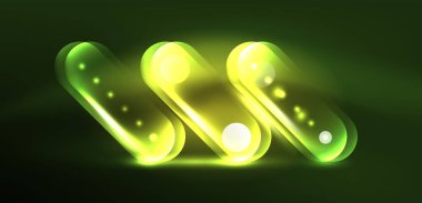 Soyut parlak neon ışıklı tekno daireler arka planı