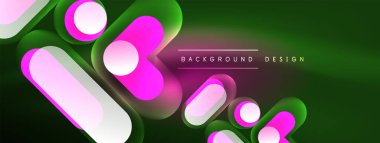 Neon dairesi soyut arkaplan. Duvar kağıdı, afiş, sunum, arkaplan şablonu