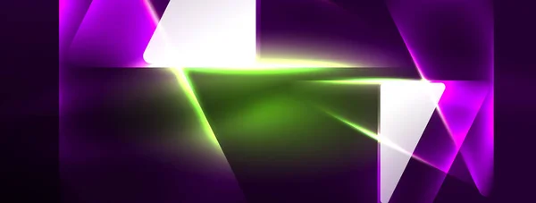Vibrerande Geometriska Neon Blanka Linje Bakgrund Djärv Och Fantastisk Visning — Stock vektor