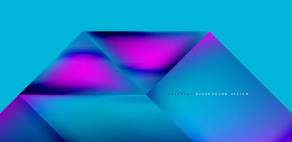 Dynamic Triangle Design Fluid Gradient Colors Abstract Background — Stock Vector